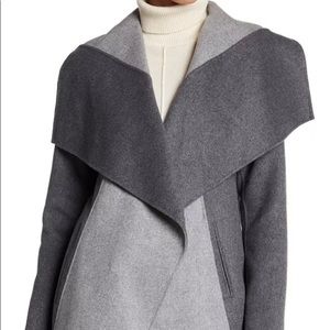 DVF Double-face Shannon wool color blocked jacket. Sz L